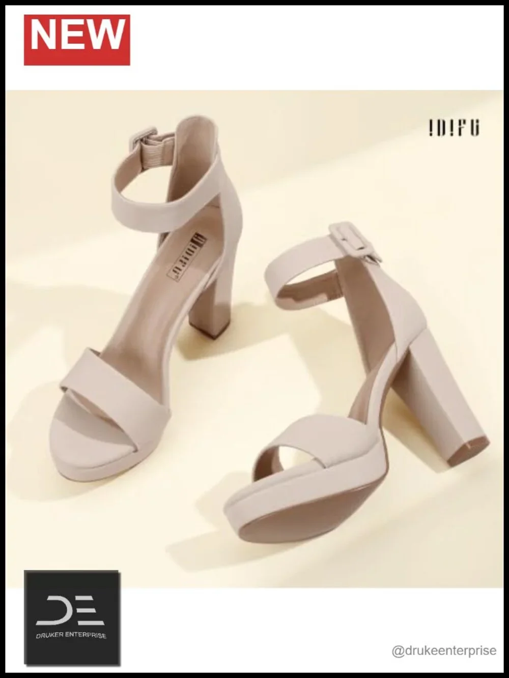 Chunky Block Heel Platform Sandals Ankle Strap Women's